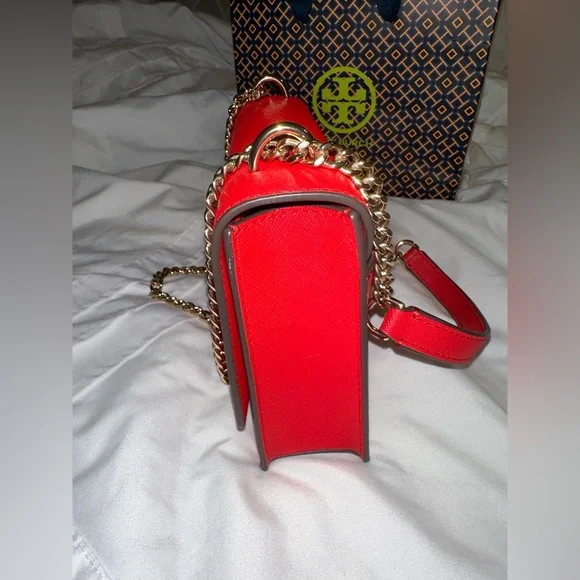 Tory Burch red crossbody handbag